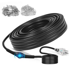 LantingMing Roof Snow De-Icing Heating Cable Self-Regulating-Plug-in Ready Heat Cable 50 feet 8 Watts Per Foot… (50FT)
