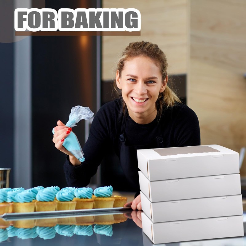 Sivaopa 6 Set Cupcake Boxes Hold 12 Standard Cupcakes, Food