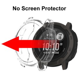 KeeFos Protective Case Compatible with Garmin Instinct 2S, TPU Case [Shockproof] Protective Cover for Garmin Instinct 2S (Transparent)
