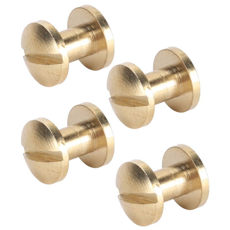 50 Set Brass Rivets Kit DIY 8mm Slot Screw Decorative