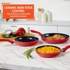 IMUSA Nonstick Ceramic Cookware Set 3-Piece 7in/9in/11in, with Stay-Cool Handles,