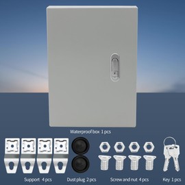 AIRTAK Waterproof Metal Electrical Enclosure with Lock,12 * 8 * 6 in Outdoor Electrical Box,IP66 Waterproof & Dustproof Electrical Junction Box(300 * 200 * 150mm)