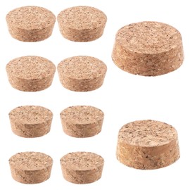 10pcs Large Wooden Tapered Cork Plugs, 2 Sizes 1.5 to 1.9 Inch Diameter Cork Lids Tapered Corks Plugs Large Corks Bottle Stoppers for Glass Bottles Jars DIY Crafts