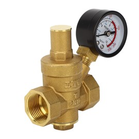 DN20 Water Pressure Reducing Valve, Water Pressure Reducing Valve, With Gauge Meter, Brass Material, Maximum Range Up To 16 kg/cm², Pressure Resistant To 1.6 Mpa, Pressure Adjustment Knob Included,