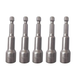 Sipery 10mm/0.4" Magnetic Nut Driver Bits Metric 1/4 Hex Shank Power Impact Nut Driver Socket Driver 5Pcs