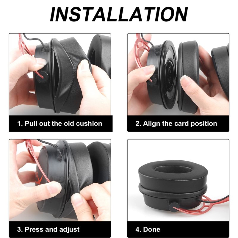 Replacement Earpads Cushions for HyperX Cloud/Alpha/Flight/Stinger Earpads Replacement, Ear Cushions