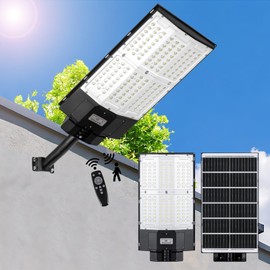 chhmlmszm Solar Street Lights Outdoor Waterproof 240000LM IP67 Solar Lights Outdoor Garden Dusk to Dawn Solar Outdoor Lighting Motion Sensor and Remote Control Solar Lights Outdoor
