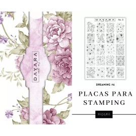 DAYARA 20 Floral Designs DAYARA Nail Art Stamping Plate – Flower Stamp Tool for Nails