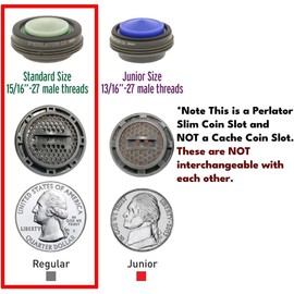 Slim Coin Slot Faucet Aerator Perlator Hidden Aerated Stream flow Rates for Kitchen Bathroom (Lt. Blue 1.8 gpm, Regular Male)