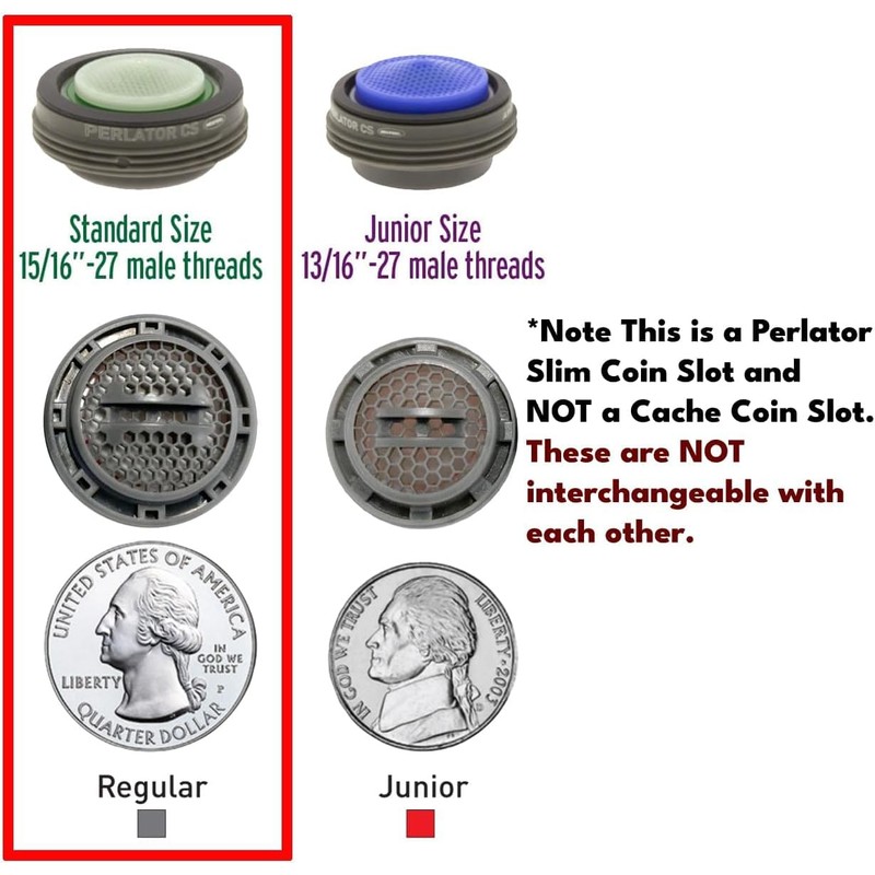 Slim Coin Slot Faucet Aerator Perlator Hidden Aerated Stream flow
