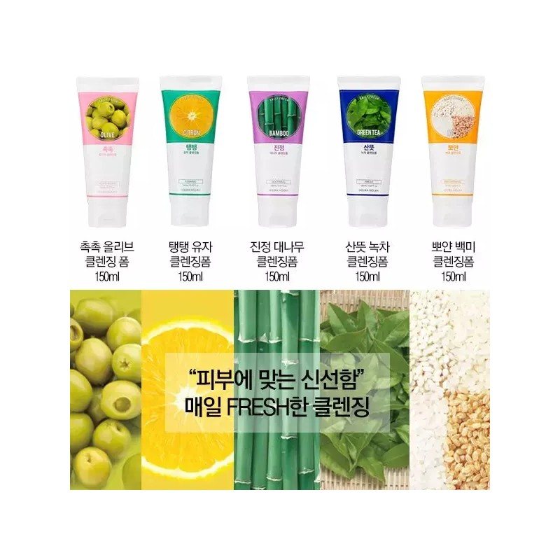 Holika Holika [홀리카홀리카]데일리 프레시 클렌징 폼 150ml [진정대나무] [Holika Holika]