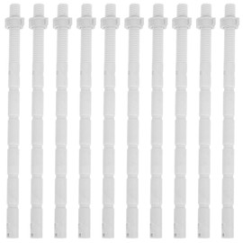 Angoily 10PCS Toilet Flush Button Rods, Toilet Push Button Rods, Dual Push Buttons Rods for Bathroom Toilet Water Tank Repair, White Lengthen