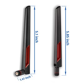 Superbat Dual Band WiFi Antenna 2.4GHz 5GHz 5.8GHz SMA WiFi Antennae for PC Desktop Computer Motherboard PCI PCIe WiFi Bluetooth Card Wireless Network Router (2-Pack)