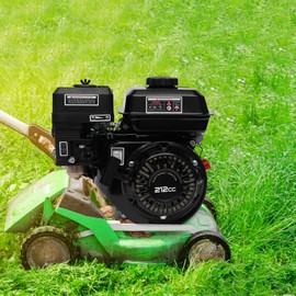 4-Stroke Gas Engine 7.5HP 210CC Gas Powered Engine Gasoline Engine Motor with Pull Start, OHV Replaces Fit for Honda, Gas Powered Engine for Scarifier, Generator, Go Kart, Cement Mixer