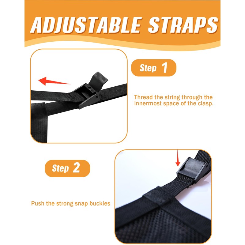 PLOZANO Boat Storage Bag, Adjustable Organizer, Mesh Tackle & Life