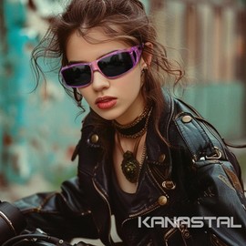 KANASTAL Fit Over Sunglasses for Women Wrap Around Sunglasses Polarized Purple Sports Sun Glasses for Snow Cycling Running