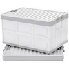 JUJIAJIA Collapsible Storage Bins with Lids 30L, Folding Plastic Stackable