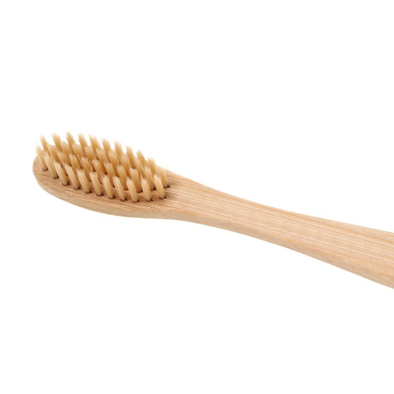 3pk Family Eco-Friendly and Natural Organic Wooden Bamboo Toothbrushes, Biodegradable,