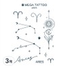 MEGA TATTOO Constellation tattoo stickers 12 types (choose 1), 3, Aries Aries / MEGA TATTOO 별자리 타투스티커 12종(택1), 3개, Aries 양자리