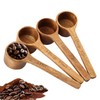 4 Pcs Coffee Acacia Wooden Scoop for Canisters Jars,15ml 1