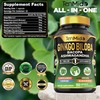 Tenmido Ginkgo Biloba Supplements - 6in1 with Bacopa, Ashwagandha, Turmeric,