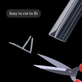 Sliding Glass Door Side Seal Strip for 1/2" Framelss Glass Door 100” Long Frameless Shower Door Side Sweep