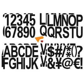 8 Sheets Vinyl Letters Numbers Stickers, 2 Sets 26 Alphabet (A-Z) Capital Letter and (0-9) Number Decals for Mailbox Signs Window Door Cars Trucks Home Business Address Bin lockers (Black, 4 inch)