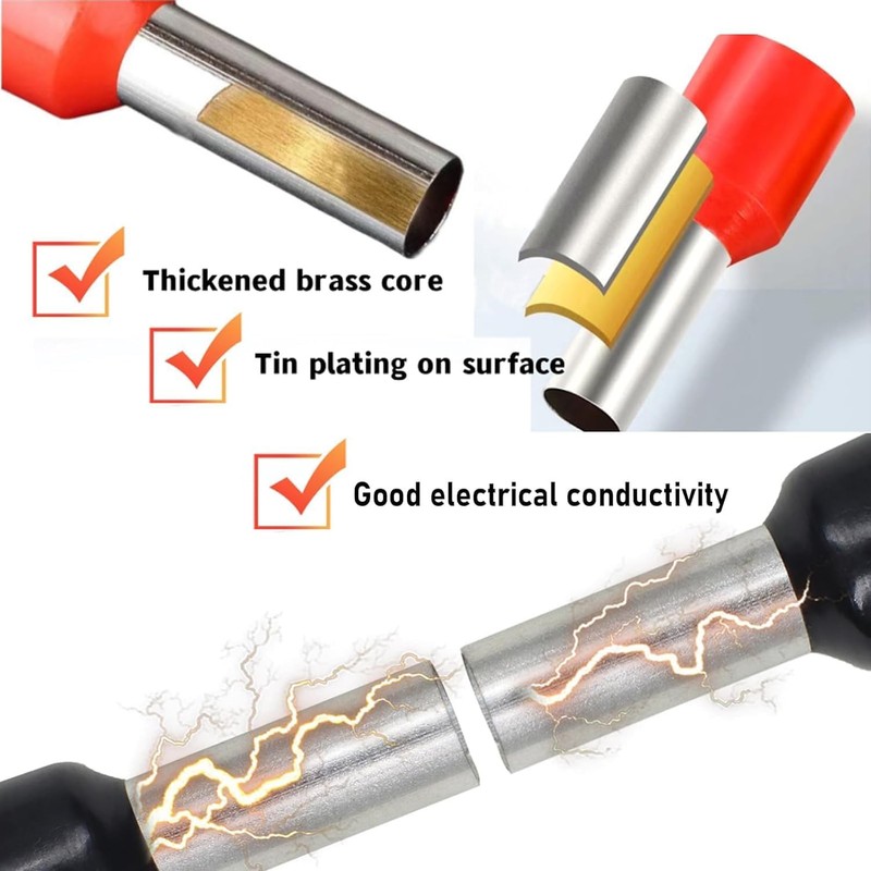 HXJFGDM Wire End Ferrules 10 mm2 12 mm Long Pack