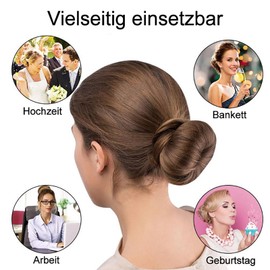 5 Stück Dutt Maker, Hair Bun Maker, Flechthilfe Haare Mädchen und Damen, Knotenringe für Haarstyling, Französisch Haar Donut Snap Roll Bun Werkzeug, Perfekt für Lange und Dicke Haare (farbig 1, L)