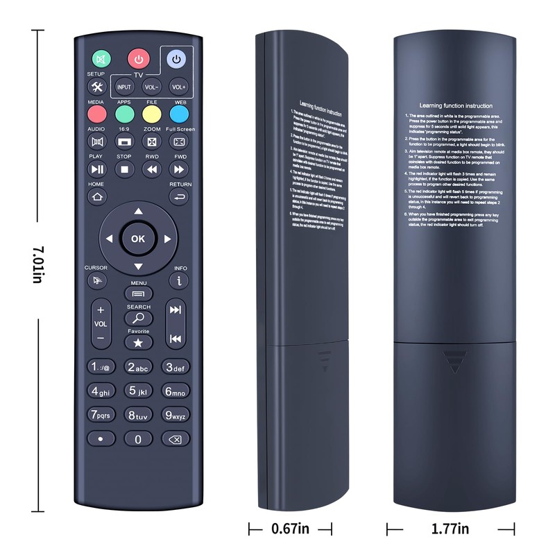 ZWP K3 Universal Replacement Remote Control for Super Box S1,