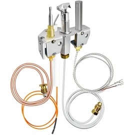 25660, 4021-732 Pilot Assembly Natural Gas (NG) for Heatilator, Heat-N-Glo and Quadrafire Stove & Fireplace, Replacement Natural Gas Pilot Assembly for Heatilator GNDC33, GNDC36