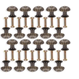 HERCHR 20pcs Mini Vintage Cabinet Drawer Handles, Mini Door Knob with Screws Bronze Jewellery Box Pull Handle for Drawers Jewellery Boxes