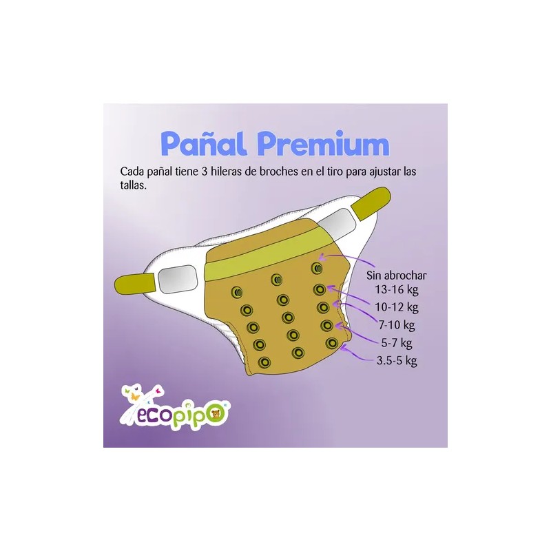 Pañal Ecopipo Navidad Unitalla Minky (sin Absorbentes)