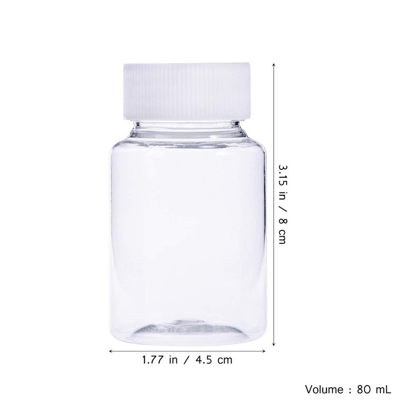HEALLILY Pill Container Practical Pill Bottle Clear Container Bottle Plastic