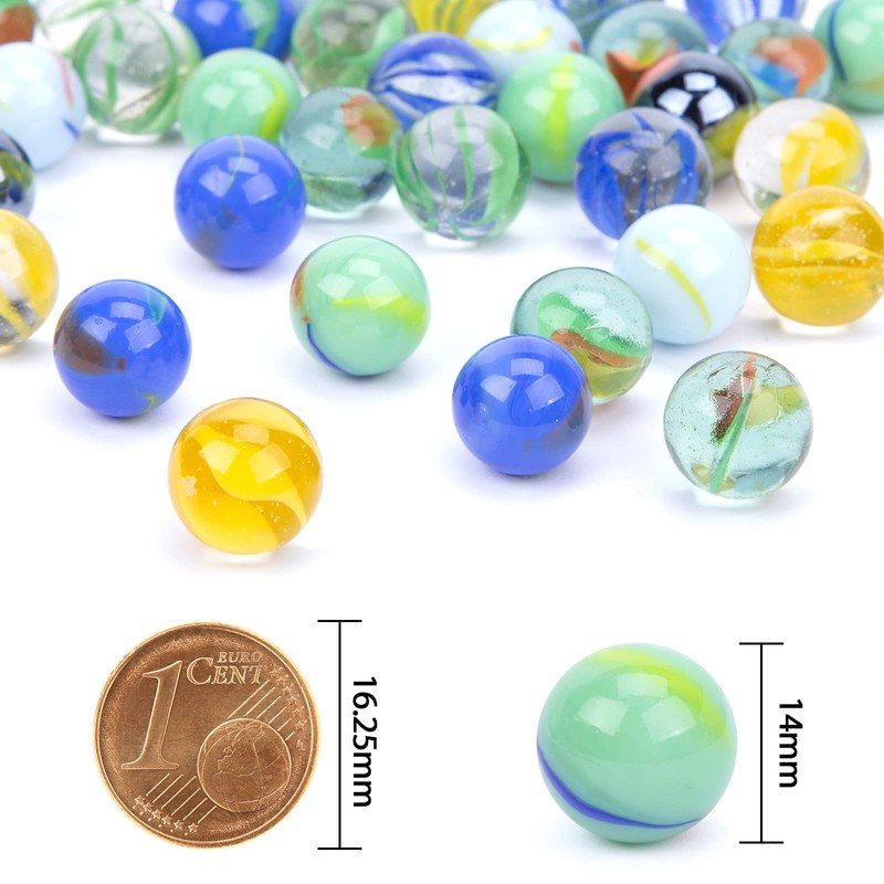Hakacc Small Glass Marbles - Colourful Toys - Marbles /