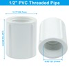 Zorveiio 10 Pcs 1/2 Inch Female to Female Threaded PVC