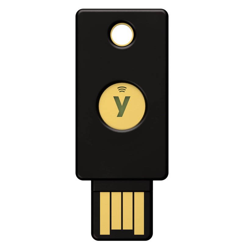 Yubico セキュリティキー YubiKey 5 NFC ログイン/U2F/FIDO2/USB-A ポート/2段階認証/高耐久性/耐衝撃性/防水