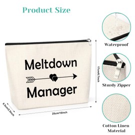 Daycare Teacher Gift Cosmetic Bag Provider Gift for Women Appreciation Thank You Gifts for Babysitter Makeup Zipper Pouch Bag for Women Childhood Educators Gift Teacher's Day Birthday Presents
