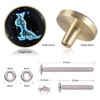 Amogeeli Glowing in Dark Zodiac Glass Brass Cabinet Drawer Knob