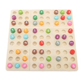 Coloured Sudoku Game, Wooden Sudoku Double Sided Two Game Modes Maths Thinking Game, Sudoku Puzzle Board Game Puzzle Game Logic Game for Children from 6 Years