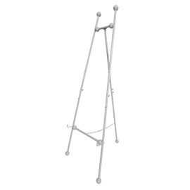 Metal Easel Stand with Chain Support for Mirror,58 Inch Iron Adjustable Arts & Crafts Easels,Floor Easels for Display Wedding Sign(White)
