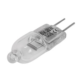 OCS Parts 64250 Photo Projection Light Bulbs | 2-Pack | 20 Watt 6 Volt | T4 Bulb Shape - G4 2-Pin Base | Replacement 64250 Halogen Lamps