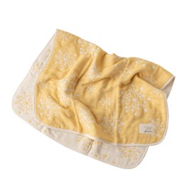 fuwara 6-ply weave gauze gauze blanket Ohinane Size Approx. 27.6 x 39.4 inches (70 x 100 cm), Made in Japan (Nordic Europe/Citron Yellow)