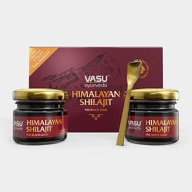 VASU Ayurveda Himalayan Shilajit Resin 400mg – Lab Tested Natural Energy Booster with Fulvic Acid & 85+ Trace Minerals – Pure Shilajit for Men & Women – 100 Days Supply for Strength & Stamina (2-Pack)