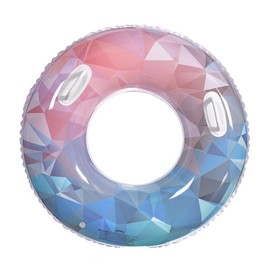 Float Ring, For Kids, Adults, O-Shaped, Swimming, Diamond Pattern, Glitter, Exercise, Water Play, Includes a Pull Included, Strong Float, Swimming Pool, For Swimming in the Beach, Summer Vacation,