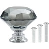 Vandicka 4 Pack 30mm Crystal Glass Cabinet Door Knobs Wardrobe