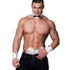 Boland Stripper Set for Men - White Collar with Bow