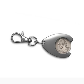 Beer City Billiards BCB Metal Coin Holder Keychain – Zinc-Coated Quarter Case for Parking, Toll Booths, Vending Machines & Arcade – Flip-Lid Change Dispenser Key Ring