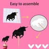 Cow Cupcake Topper Cheer to Western Bullfight Theme Party Favors