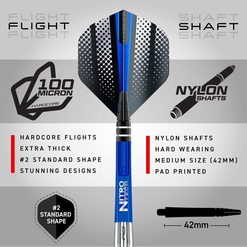 Razor Edge Original: 20g - Tungsten Darts Set with Flights